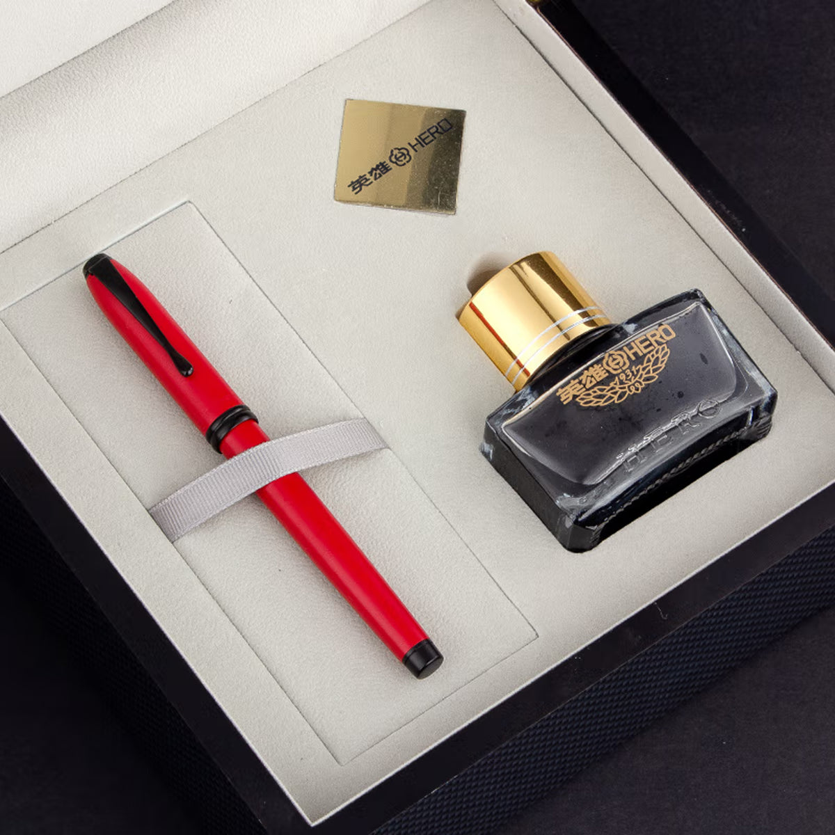 【Free Engraving】Fountain Pen 953A with Ink Gift Set Wood Gift Box