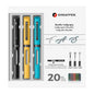 SHEAFFER 93404-2 Calligraphy Kit with Pen (Black, Yellow, Blue) and Assorted Nibs and Inks