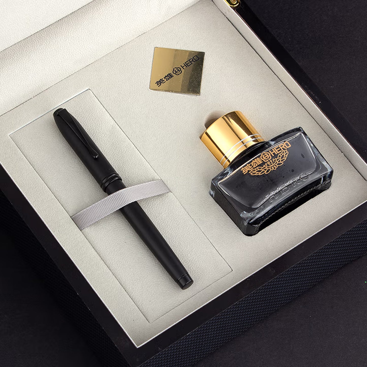 【Free Engraving】Fountain Pen 953A with Ink Gift Set Wood Gift Box