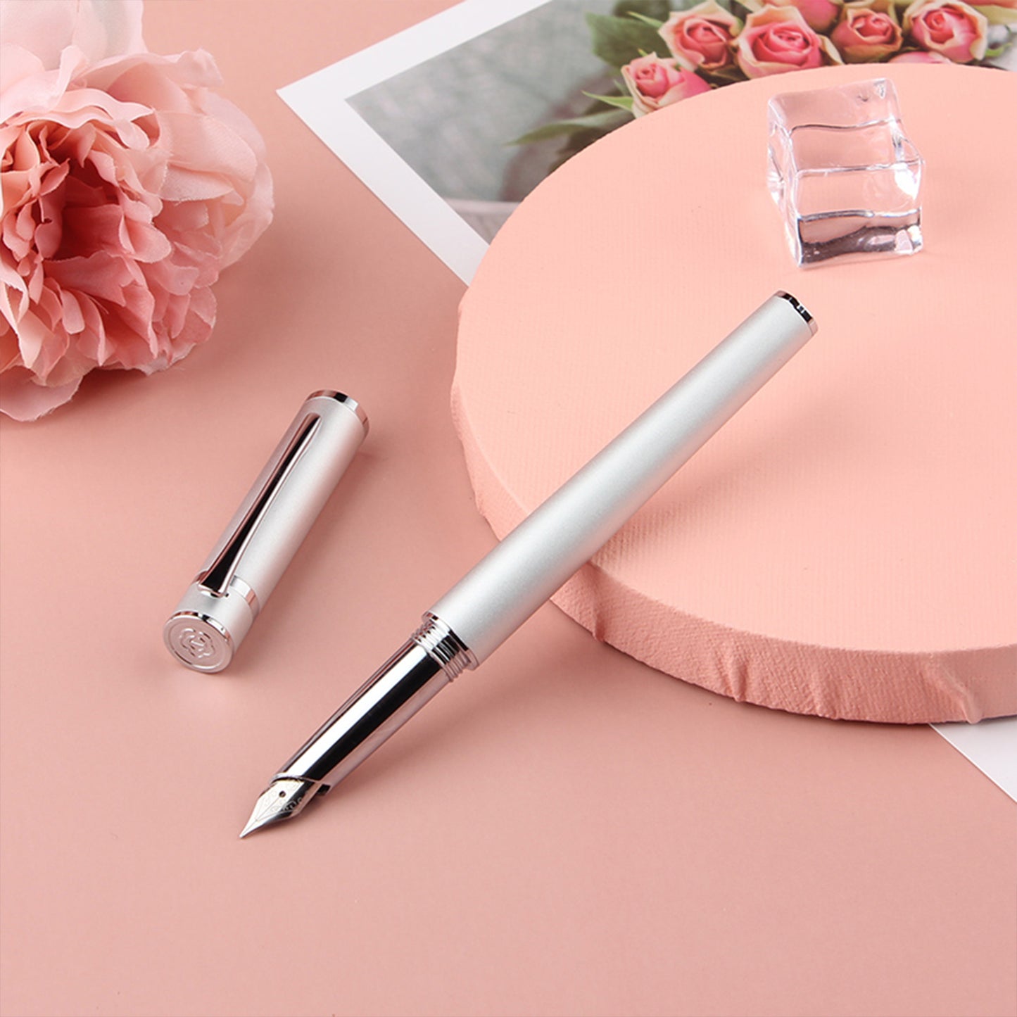 Fountain Pen 605C Fine Nib 0.5 mm Iridium with Notebook Gift Set