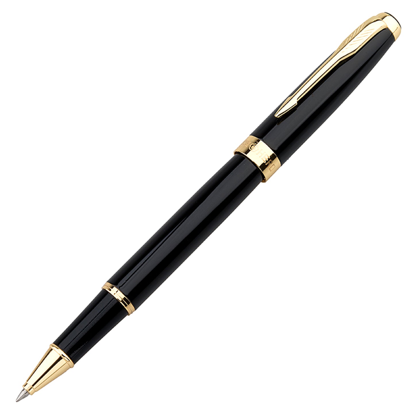 【Free Engraving】Rollerball Pen Classic Design Sonnet Shape Metal Black