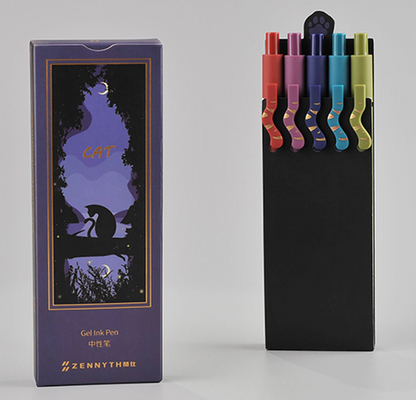 Cute Cat Tail Gel Pen Ballpoint Black Ink 5 pcs