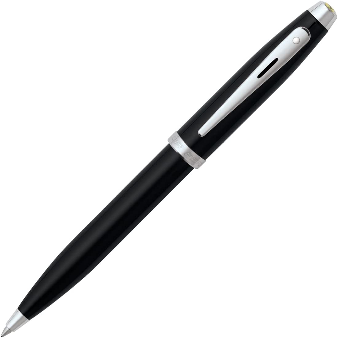 【Free Engraving】Sheaffer Ferrari 100 Black Lacquer & Chrome Ballpoint Pen With Gift Box