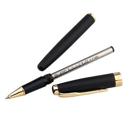 【Free Engraving】Rollerball Pen Classic Design Sonnet Shape Metal Black