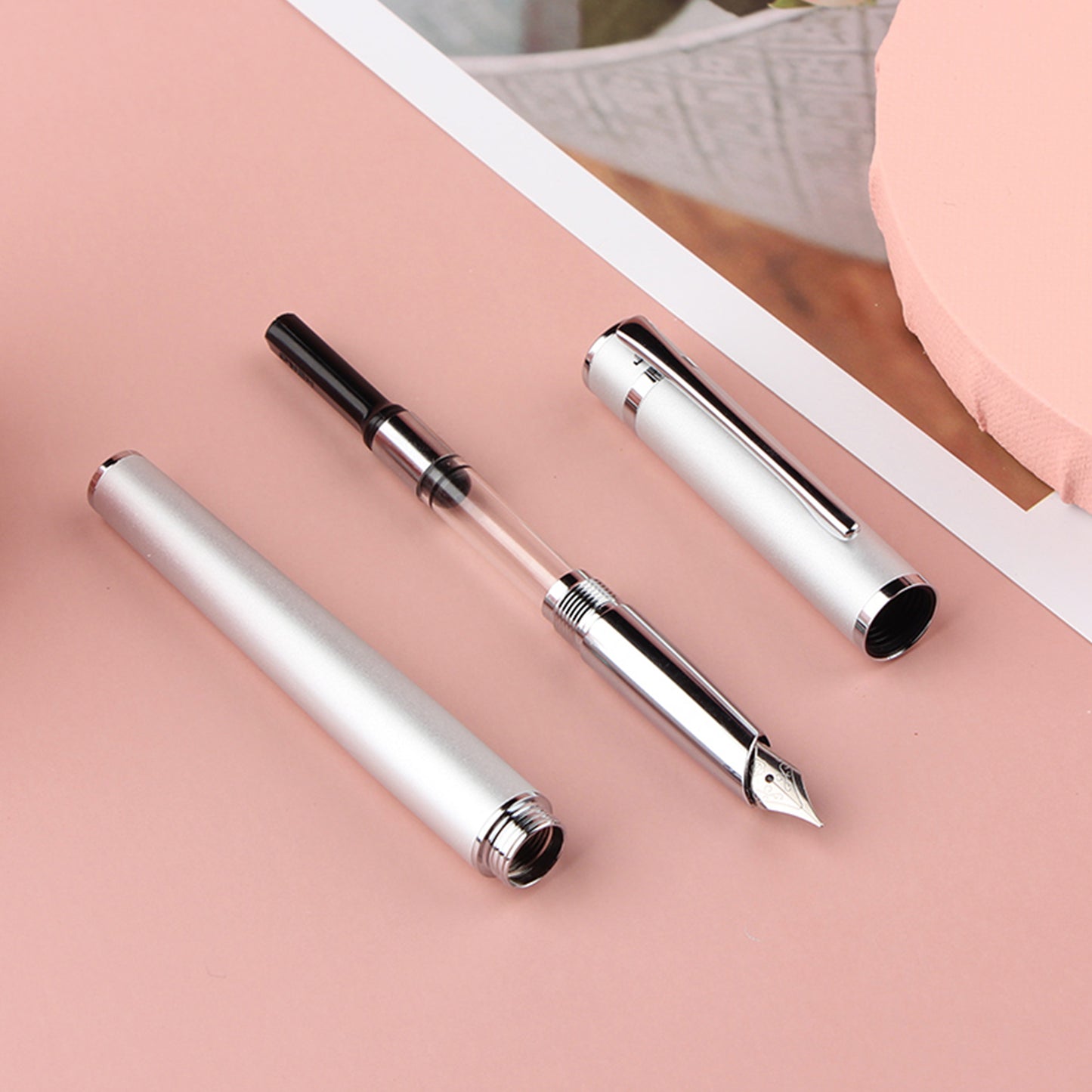 Fountain Pen 605C Fine Nib 0.5 mm Iridium with Notebook Gift Set