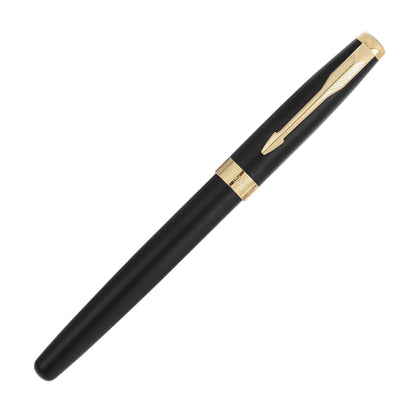 【Free Engraving】Rollerball Pen Classic Design Sonnet Shape Metal Black