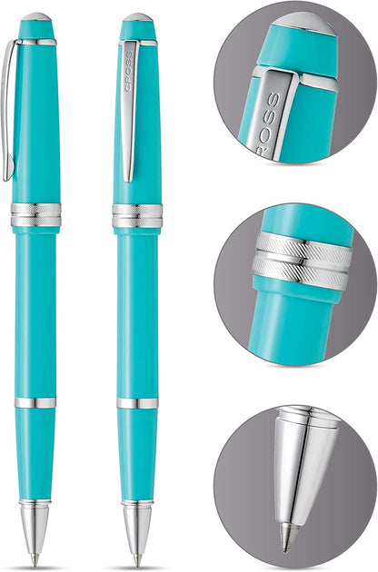 Cross Bailey Light Silver Tone Rollerball Pen with Cross Gift Box & Gift Bag AT0745