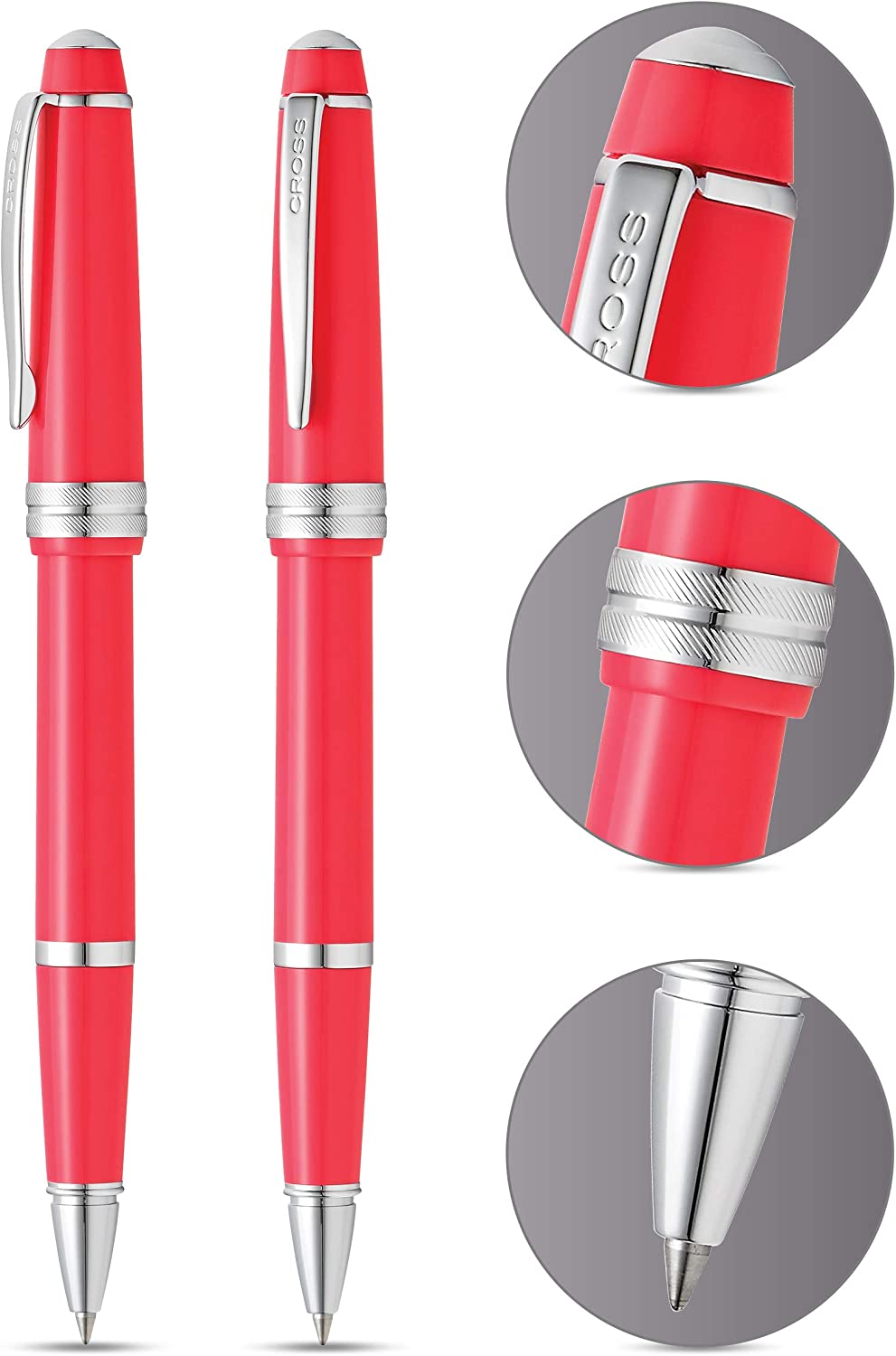Cross Bailey Light Silver Tone Rollerball Pen with Cross Gift Box & Gift Bag AT0745