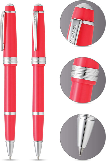 Cross Bailey Light Silver Tone Rollerball Pen with Cross Gift Box & Gift Bag AT0745