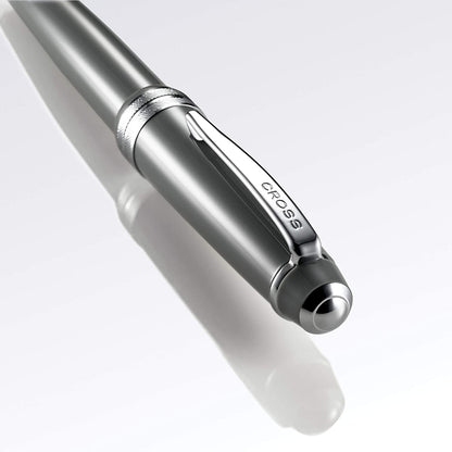 Cross Bailey Light Silver Tone Ballpoint Pen with Cross Gift Box & Gift Bag AT0742