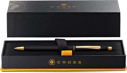 【Free Engraving】Cross Classic Century 23KT Gold Plated Medalist Ballpoint Pen With Cross Gift Box & Bag