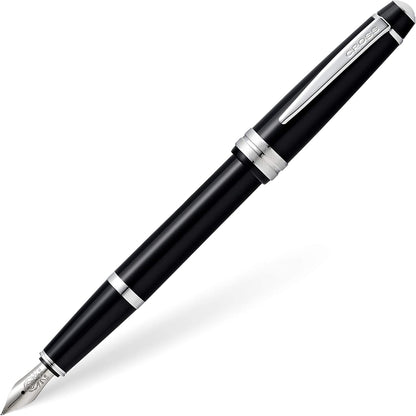 Cross Bailey Light Silver Tone Fountain Pen with Cross Gift Box & Gift Bag AT0746