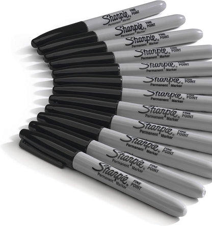 Sharpie Fine Permanent Markers Black 12 Pack