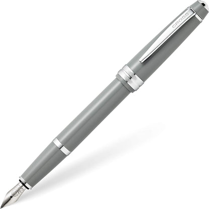 Cross Bailey Light Silver Tone Fountain Pen with Cross Gift Box & Gift Bag AT0746