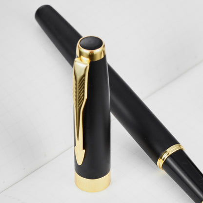 【Free Engraving】Rollerball Pen Classic Design Sonnet Shape Metal Black