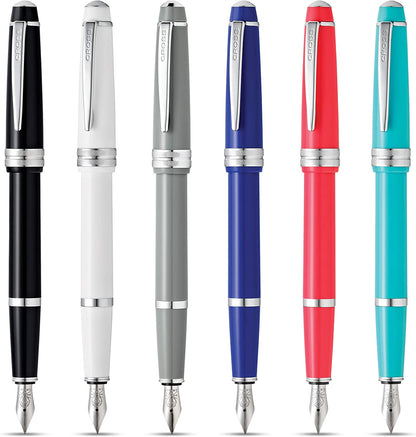 Cross Bailey Light Silver Tone Fountain Pen with Cross Gift Box & Gift Bag AT0746