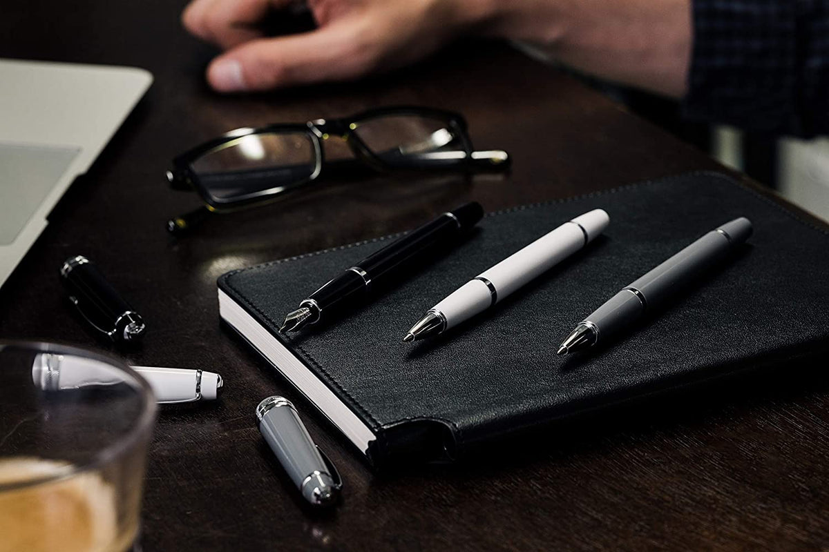Cross Bailey Light Silver Tone Ballpoint Pen with Cross Gift Box & Gift Bag AT0742