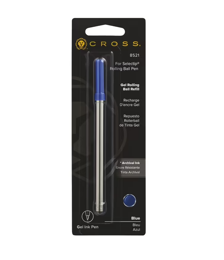 Cross Rolling Ball Refill for Cross Selectip Gel Pens Blue 8521